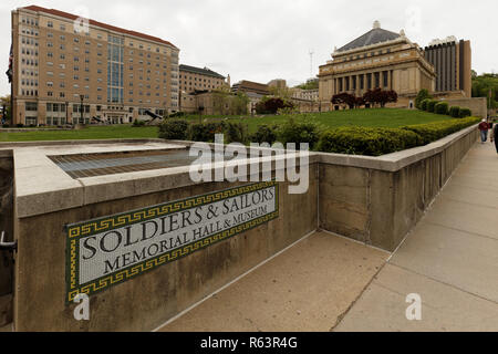 Soldiers & Sailors Memorial Hall & Museum a Pittsburgh, Pennsylvania, Stati Uniti Foto Stock