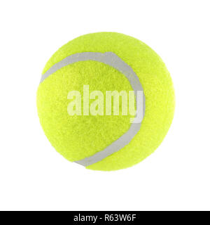 Palla da tennis isolato su sfondo bianco con tracciato di ritaglio Foto Stock