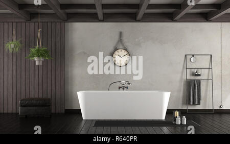 Bagno in stile rustico Foto Stock