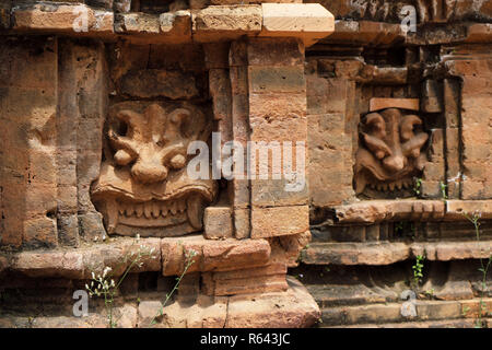 Mio figlio, Vietnam - Dettaglio di antico tempio indù rovine della dinastia Champa a mio figlio in Vietnam nel 2018 Foto Stock