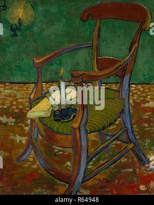 Gauguin la sedia. Data: novembre 1888, Arles. Dimensioni: 90,5 cm x 72,7 cm, 110,0 cm x 91,8 cm. Museo: Van Gogh Museum di Amsterdam. Autore: Van Gogh, Vincent. VINCENT VAN GOGH. Foto Stock