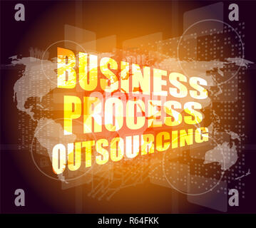 Il business process outsourcing interfaccia tecnologia hi Foto Stock