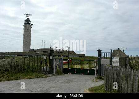 Il faro di Cap Gris-Nez in Calais/ Boulogne strada costiera. Foto Stock