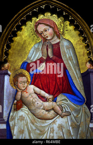 Madonna con Bambino (pittore sconosciuto) xv secolo, Italia, italiano. Foto Stock