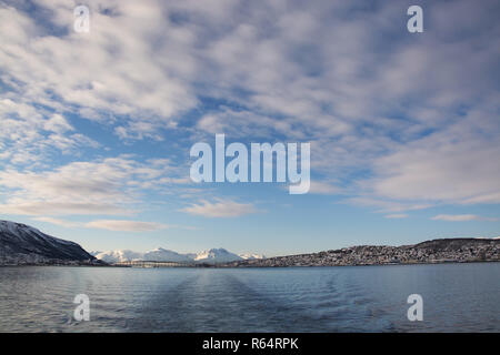 Inverno in Tromso, Norvegia Foto Stock