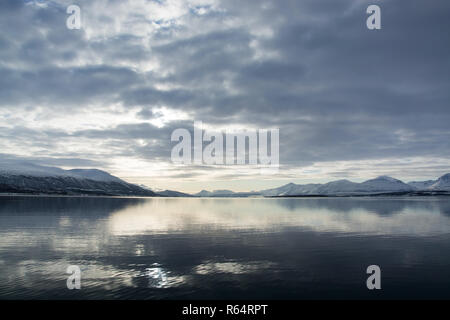 Inverno in Tromso, Norvegia Foto Stock