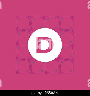 Elegante e aggraziato monogramma floreali design. Linea elegante arte logo design. Foto Stock