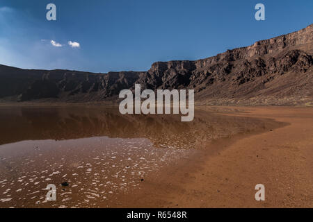 Un fondo della caldera del cratere al Wahbah, Arabia Saudita Foto Stock