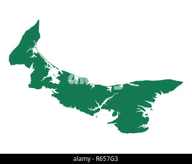 Mappa di Isola del Principe Edoardo Foto Stock