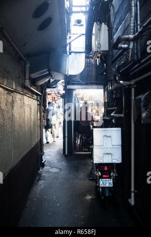 Traditionelle Gasse im Herzen von Tokio, im Stadtteil Shinjuku Foto Stock