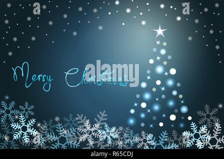 Vacanze inverno sfondo con neve e pelliccia-tree Illustrazione Vettoriale