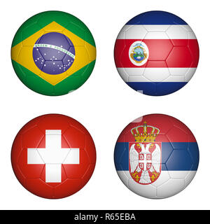Sfere con bandiere Foto Stock