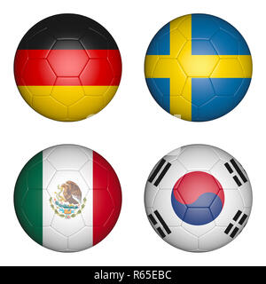 Sfere con bandiere Foto Stock