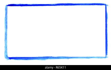 Lato telaio verniciato di colore blu Foto Stock