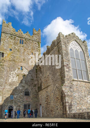 Tintern Abbey nella Contea di Wexford in Irlanda un famoso visitatore e di attrazione turistica con ottime informazioni e visite del sito e degli edifici Foto Stock