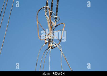 Le linee elettriche in precedenza Foto Stock