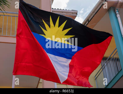 Bandiera nazionale di Antigua e Barbuda Foto Stock