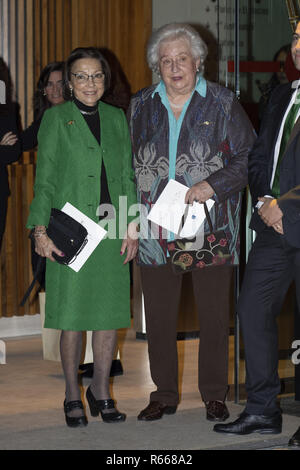 La regina Sofia di Spagna e Re Juan Carlos di Spagna celebrano la regina Sofia's ottantesimo compleanno presso la Scuola Superiore di Musica con un concerto che ha visto la partecipazione di vari ospiti dotate di: Pilar de Borbon dove: Madrid, Spagna Quando: 02 Nov 2018 Credit: Oscar Gonzalez/WENN.com Foto Stock