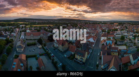 Vista aerea di Forchheim fortezza vecchia città della Baviera vicino a Norimberga in Germania Foto Stock