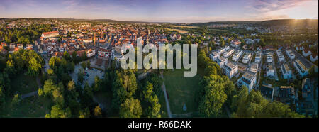 Vista aerea di Forchheim fortezza vecchia città della Baviera vicino a Norimberga in Germania Foto Stock