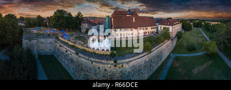 Vista aerea di Forchheim fortezza vecchia città della Baviera vicino a Norimberga in Germania Foto Stock