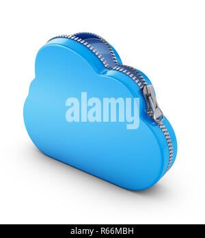 Il cloud con cerniera lampo Foto Stock