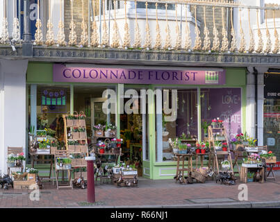 Esterno del fioraio a Royal Tunbridge Wells, Kent, Regno Unito Foto Stock