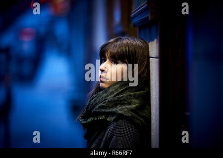 Chole Bird pone durante una sessione di ritratto in Madrid. Foto Stock