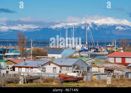 Puerto Natales in Cile Foto Stock