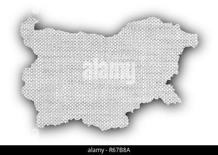 Mappa di Bulgaria sulla texturer Foto Stock