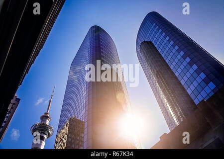 Edifici aziendali a Auckland Foto Stock