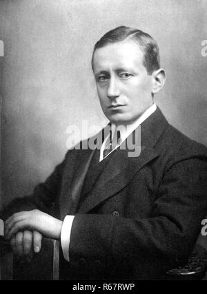 GUGLIELMO MARCONI (1874-1937) inventore italiano e ingegnere elettrico circa 1908 Foto Stock