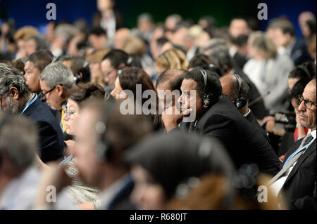 Pechino, Polonia. 3 dicembre, 2018. I delegati partecipare alla conferenza delle Nazioni Unite sul Cambiamento Climatico a Katowice, Polonia, Dicembre 3, 2018. Credito: Jaap Arriens/Xinhua/Alamy Live News Foto Stock