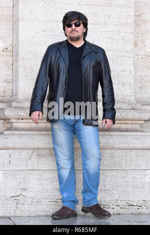 Foto Mario cartelli/LaPresse04-12-2018 Roma, Italia SpettacoloPhotocall del film &#x201c;Natale a 5 stelle&#x201d; al cinema Lo spazio ModernoNella foto: Ricky MemphisPhoto Mario cartelli/LaPresseDecember 04th, 2018 Roma, ItalyEntertainementCast parteciperà al &#x201c;Natale a 5 stelle&#x201d; movie photocall presso lo Spazio moderno cinemaIn foto: Ricky Memphis Foto Stock