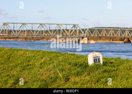 Paesaggio fluviale di oderbruch Foto Stock