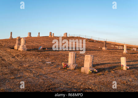 Winona cimitero sulla Palouse Prairie in Eastern Washington. Foto Stock