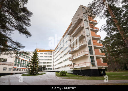 PAIMIO, Finlandia - 2 dicembre 2018: Paimio Sanatorium progettato da Alvar Aalto. Foto Stock