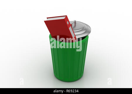 Le cartelle nel cestino Foto Stock