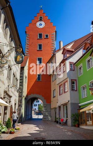 Porta della città in Meersburg sul Lago di Costanza Foto Stock