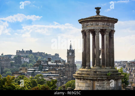 Vista della città di Edimburgo dal Calton Hill, Scozia Foto Stock