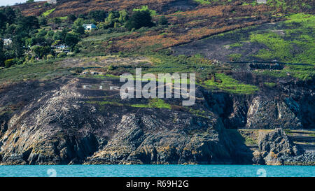 Seconda guerra mondiale "Eire' firmare n. 8 a testa di Bray, Irlanda. Vista dal mare. Foto Stock