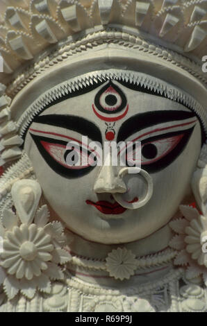 Dea Durga idol India Foto Stock