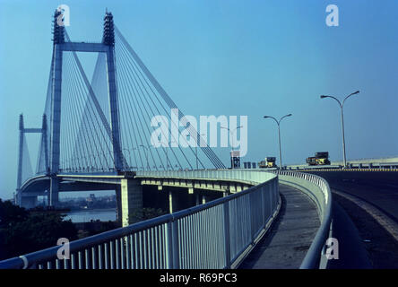 Setu Vidyasagar (nuovo ponte), Calcutta, West Bengal, India Foto Stock