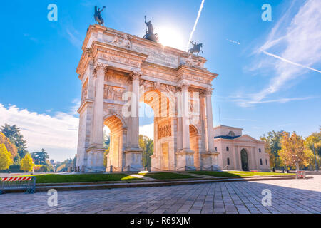 Arco della Pace a Milano, Lombardia, Italia Foto Stock