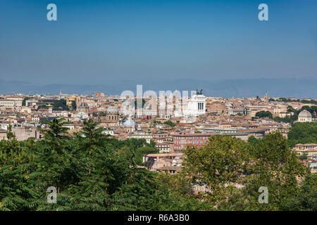 Veduta di Roma dal Gianicolo, Italia Foto Stock