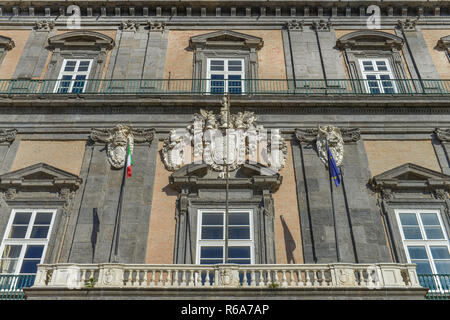 Palazzo Reale, Palazzo reale e Piazza del Plebiscito, Napoli, Italia, Koenigspalast, Palazzo Reale, Neapel, Italien Foto Stock