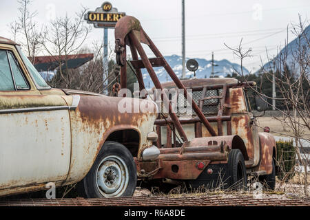 Oldtimer in disuso risvegliati sentimenti di nostalgia Foto Stock