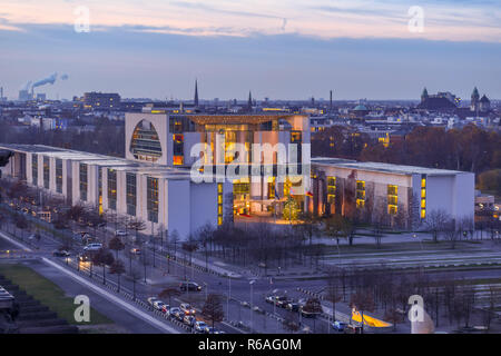 Ufficio del Cancelliere Federale, zoo, medio, Berlino, Germania, Bundeskanzleramt, il Tiergarten, Mitte, Deutschland Foto Stock