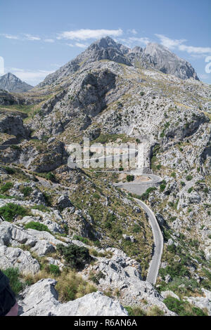 Mallorca, Spagna - 24 Luglio 2013: Nus de la corbata, strada ma-2141 Foto Stock