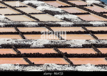 Salines di fuencaliente su la palma Foto Stock